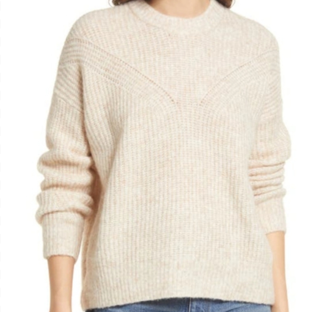 NWOT Madewell Cream Ribbed Sweater